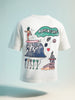 Men's White Relaxed Fit Embroided 240 GSM Casual T-Shirt