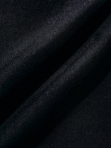 Men's Black Relaxed Fit Embroided 240 GSM Casual T-Shirt