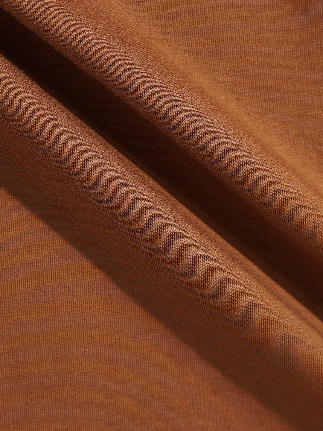 Men's Brown Relaxed Fit Embroided 240 GSM Casual T-Shirt