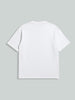 Men's White Relaxed Fit Embroided 240 GSM Casual T-Shirt