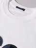 Men's White Relaxed Fit Embroided 240 GSM Casual T-Shirt