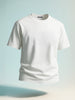 Men's White Relaxed Fit Embroidered Casual T-Shirt
