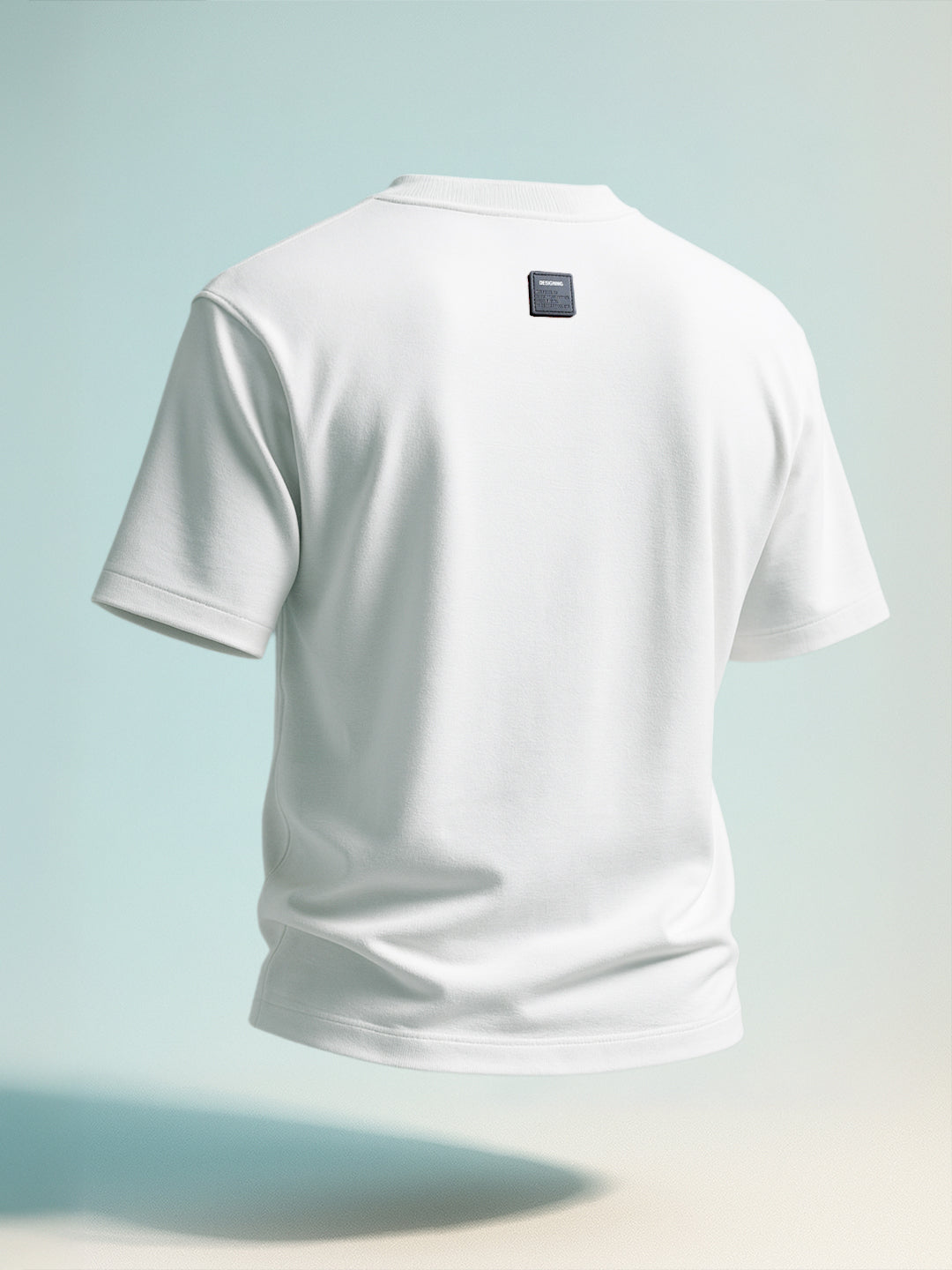 Men's White Relaxed Fit Embroidered Casual T-Shirt