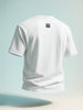 Men's White Relaxed Fit Embroidered Casual T-Shirt