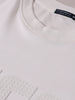 Men's White Relaxed Fit Embroidered Casual T-Shirt