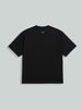Men's Black Relaxed Fit Embroided 240 GSM Casual T-Shirt
