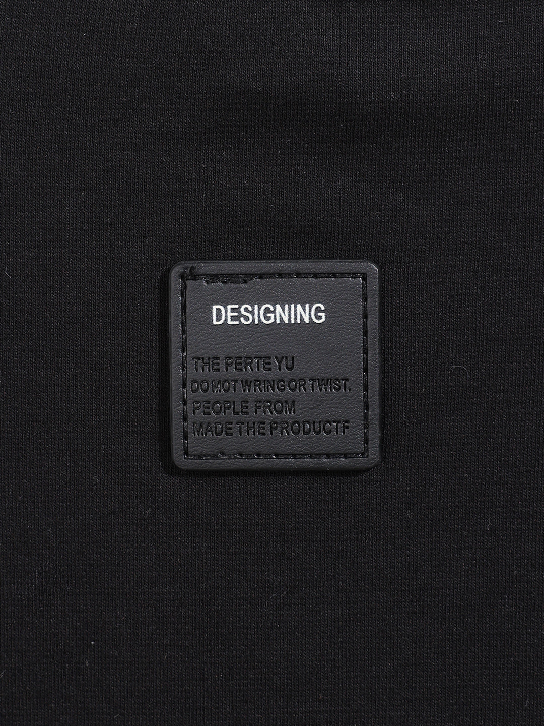 Men's Black Relaxed Fit Embroided 240 GSM Casual T-Shirt