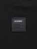Men's Black Relaxed Fit Embroided 240 GSM Casual T-Shirt