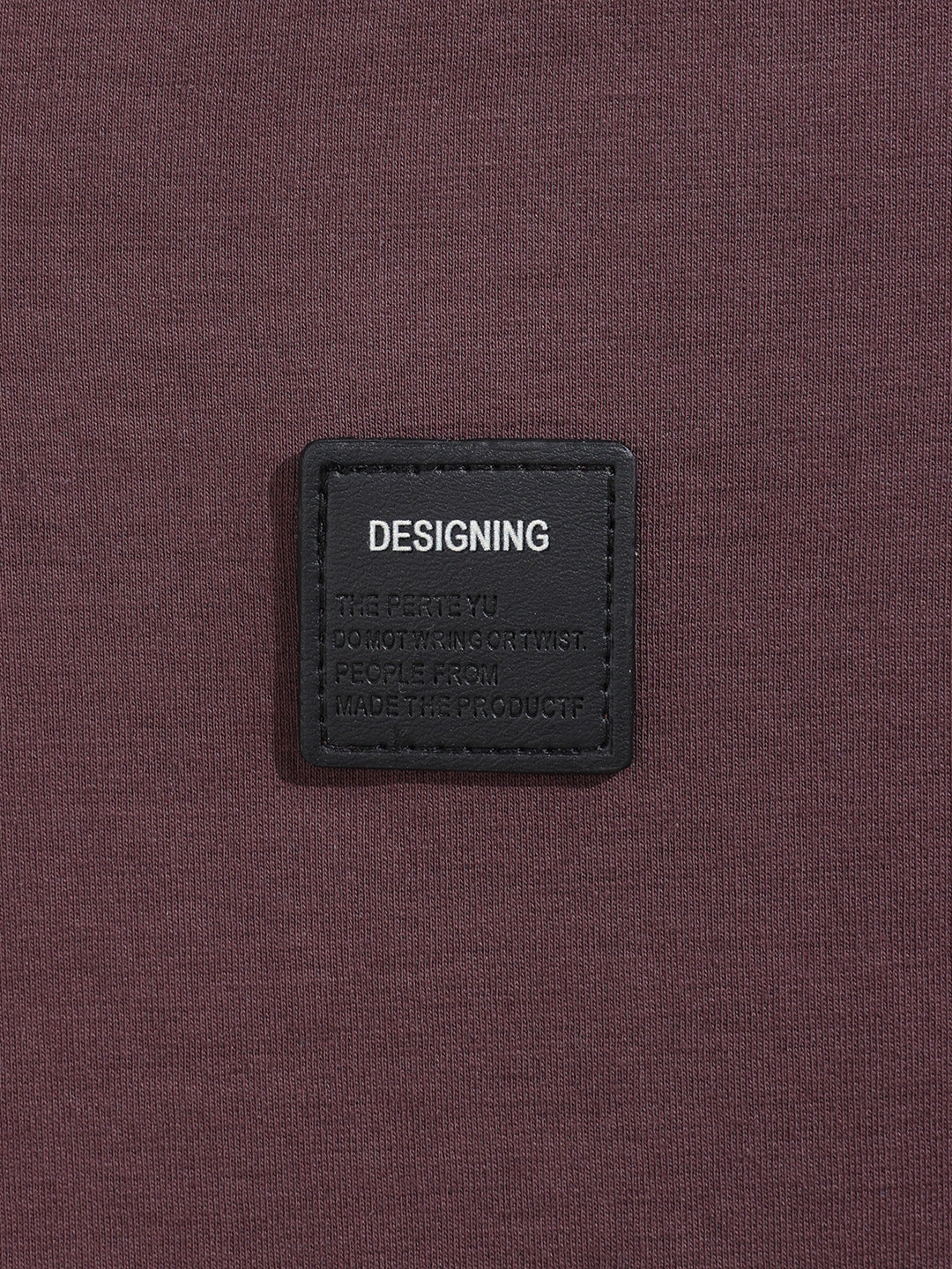 Men's Purple Relaxed Fit Embroided 240 GSM Casual T-Shirt