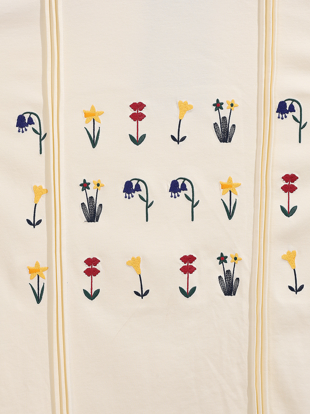 Men's Cream Relaxed Fit Embroided 240 GSM Resort Wear T-Shirt