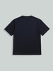 Men's Blue Relaxed Fit Embroided 240 GSM Resort Wear T-Shirt