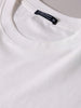 Men's White Relaxed Fit Embroided 240 GSM Resort Wear T-Shirt