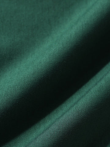 Men's Green Relaxed Fit Embroided 240 GSM Resort Wear T-Shirt