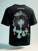 Men's Black Relaxed Fit Embroided 240 GSM Casual T-Shirt