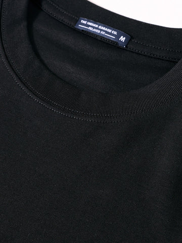 Men's Green Relaxed Fit Embroided 240 GSM Resort Wear T-Shirt