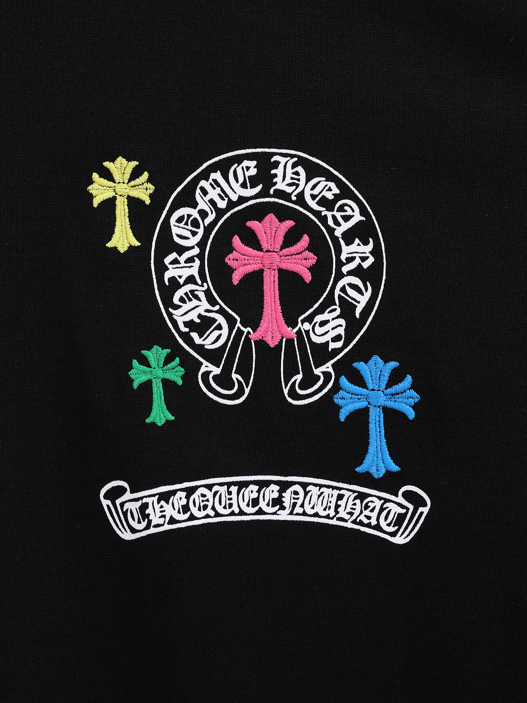 Men's Black Relaxed Fit Embroided 240 GSM Casual T-Shirt