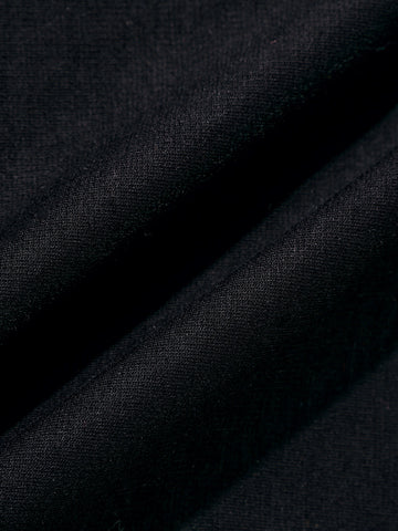 Men's Black Relaxed Fit Embroided 240 GSM Casual T-Shirt