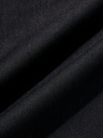 Men's Black Relaxed Fit Embroided 240 GSM Casual T-Shirt