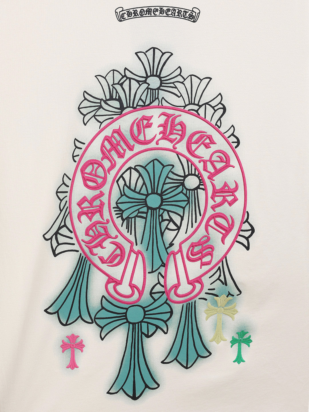 Men's Cream Relaxed Fit Embroided 240 GSM Casual T-Shirt