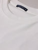 Men's White Relaxed Fit Embroided 240 GSM Casual T-Shirt