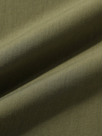 Men's Green Relaxed Fit Embroided 240 GSM Casual T-Shirt