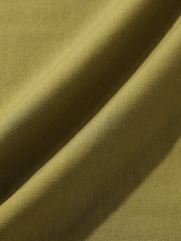 Men's Green Relaxed Fit Embroided 240 GSM Casual T-Shirt