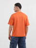 Men's Rust Relaxed Fit Embroided 240 GSM Casual T-Shirt