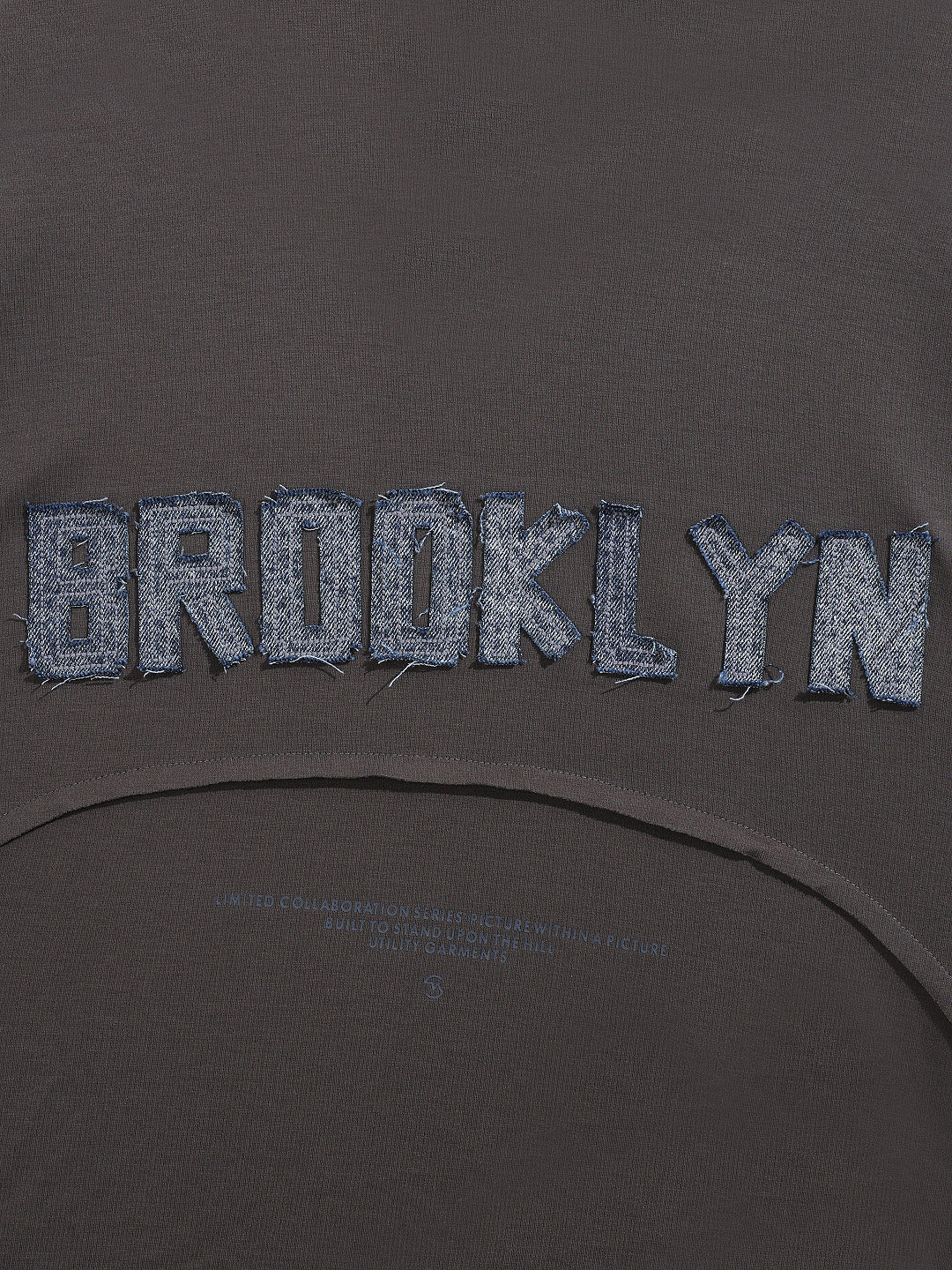 Men's Grey Relaxed Fit Embroided 240 GSM Casual T-Shirt