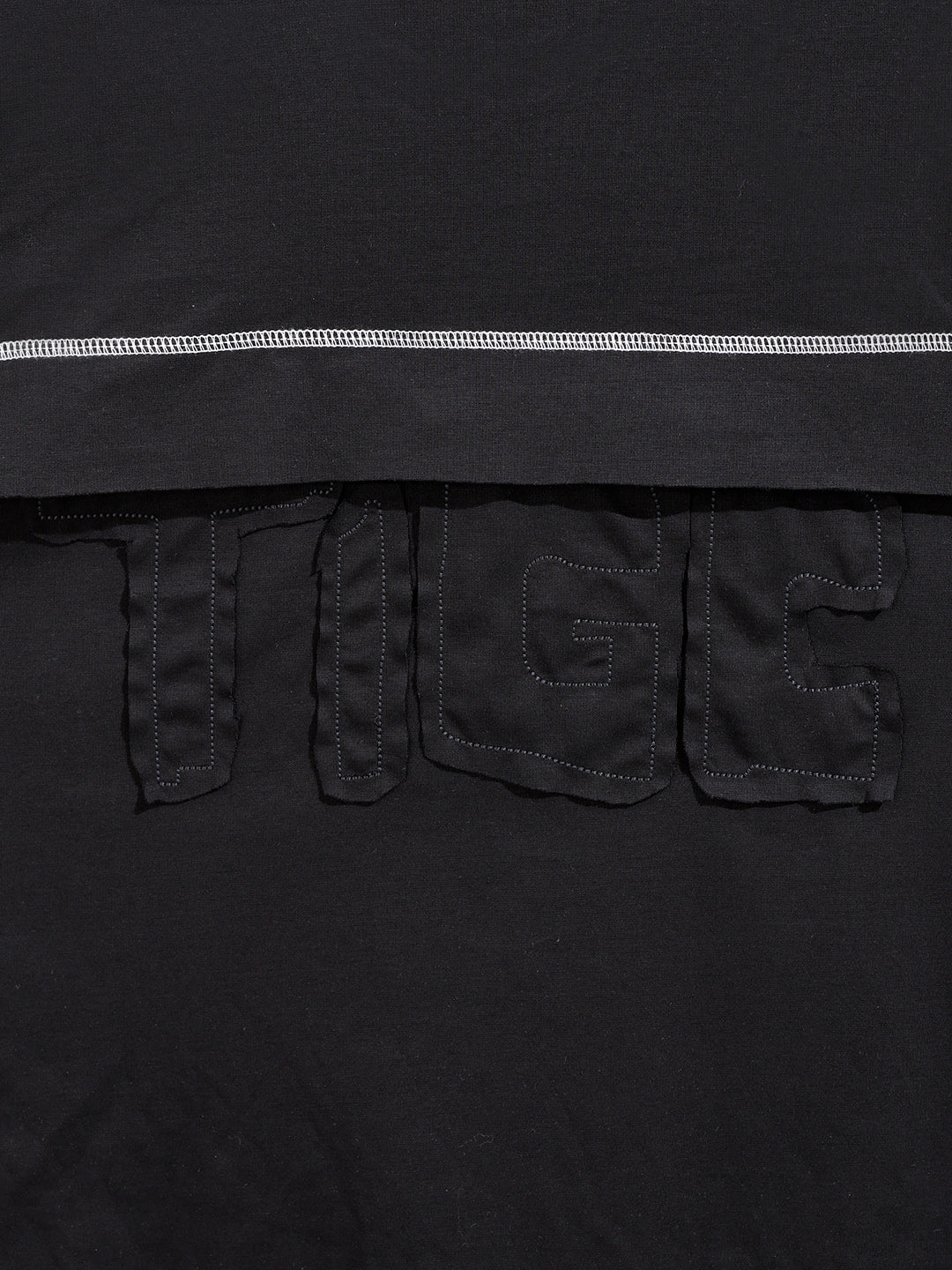 Men's Black Relaxed Fit Embroided 240 GSM Casual T-Shirt