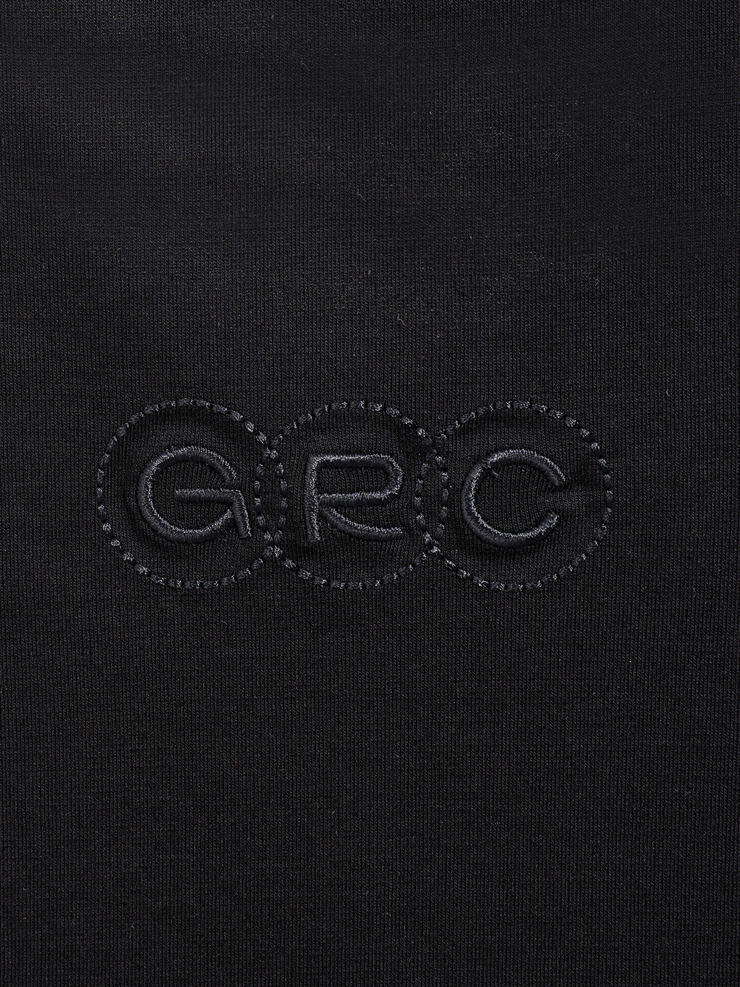 Men's Black Relaxed Fit Embroided 240 GSM Casual T-Shirt