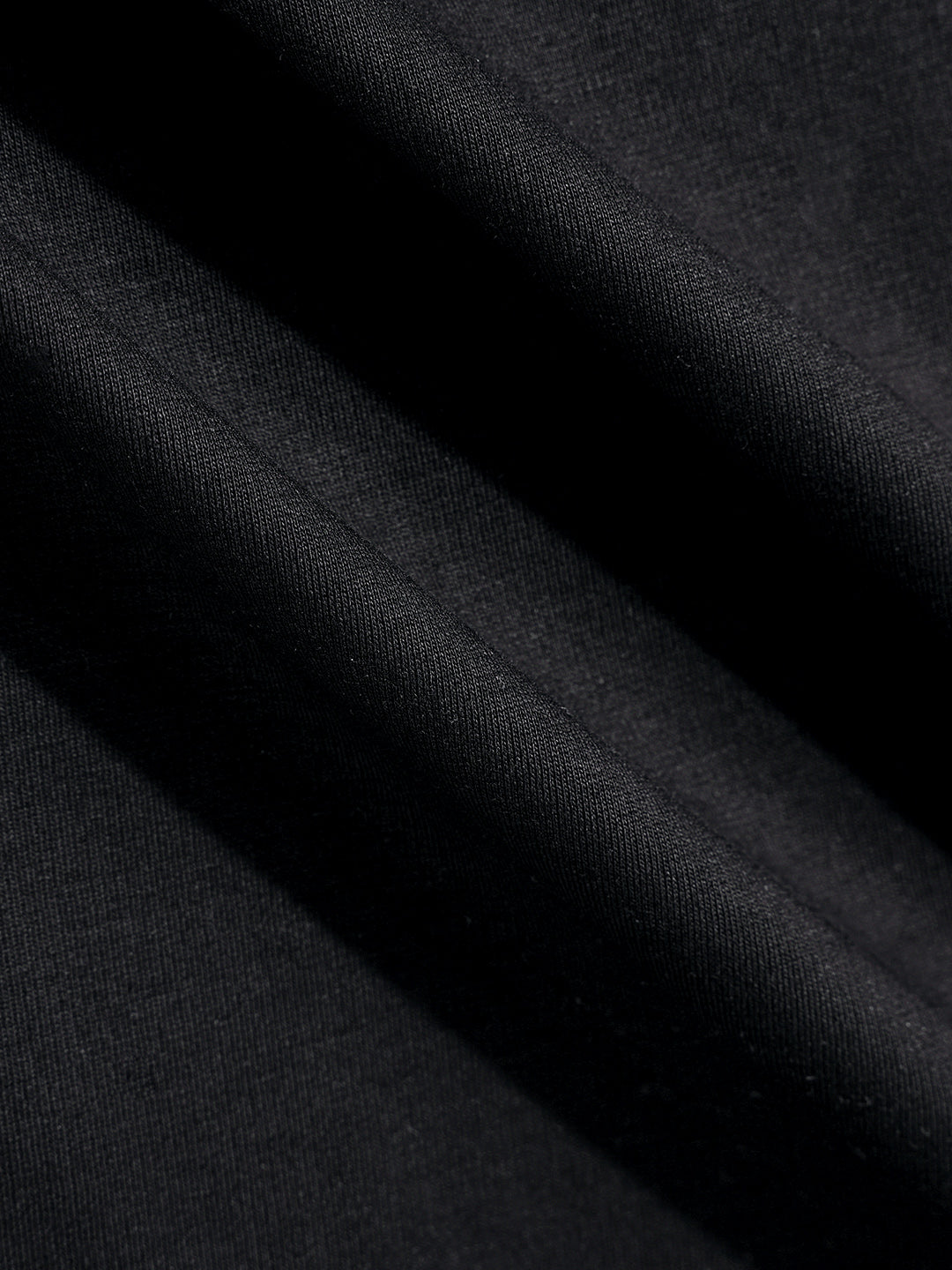 Men's Black Relaxed Fit Embroided 240 GSM Casual T-Shirt