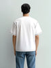Men's White Relaxed Fit Embroided 240 GSM Casual T-Shirt