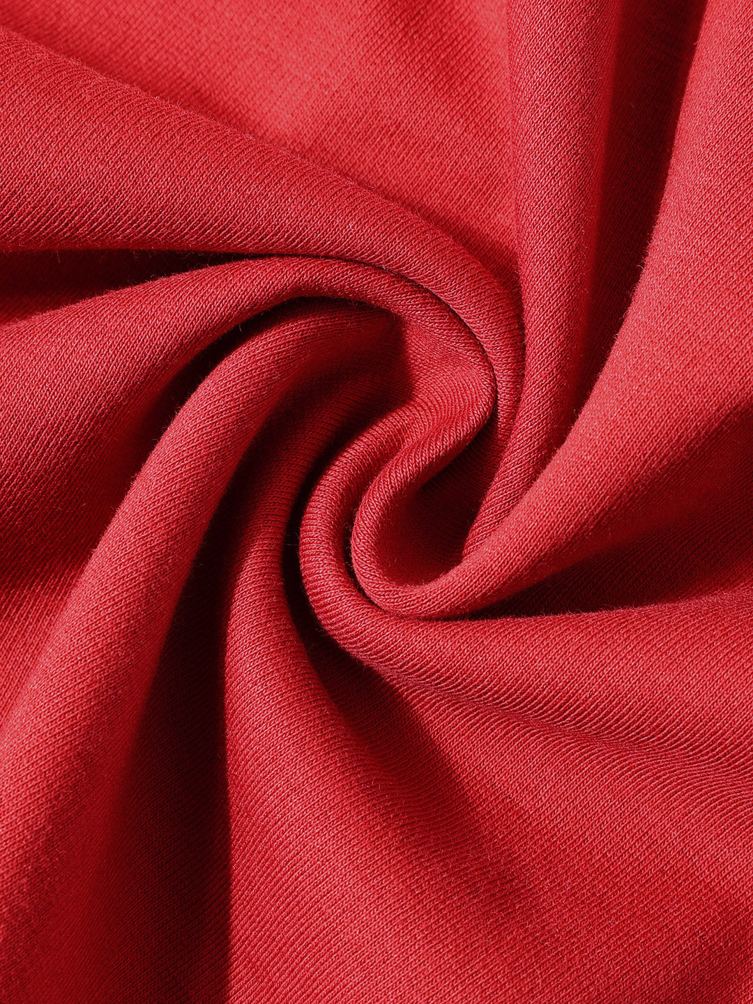 Men's Red Relaxed Fit Embroided 240 GSM Casual T-Shirt