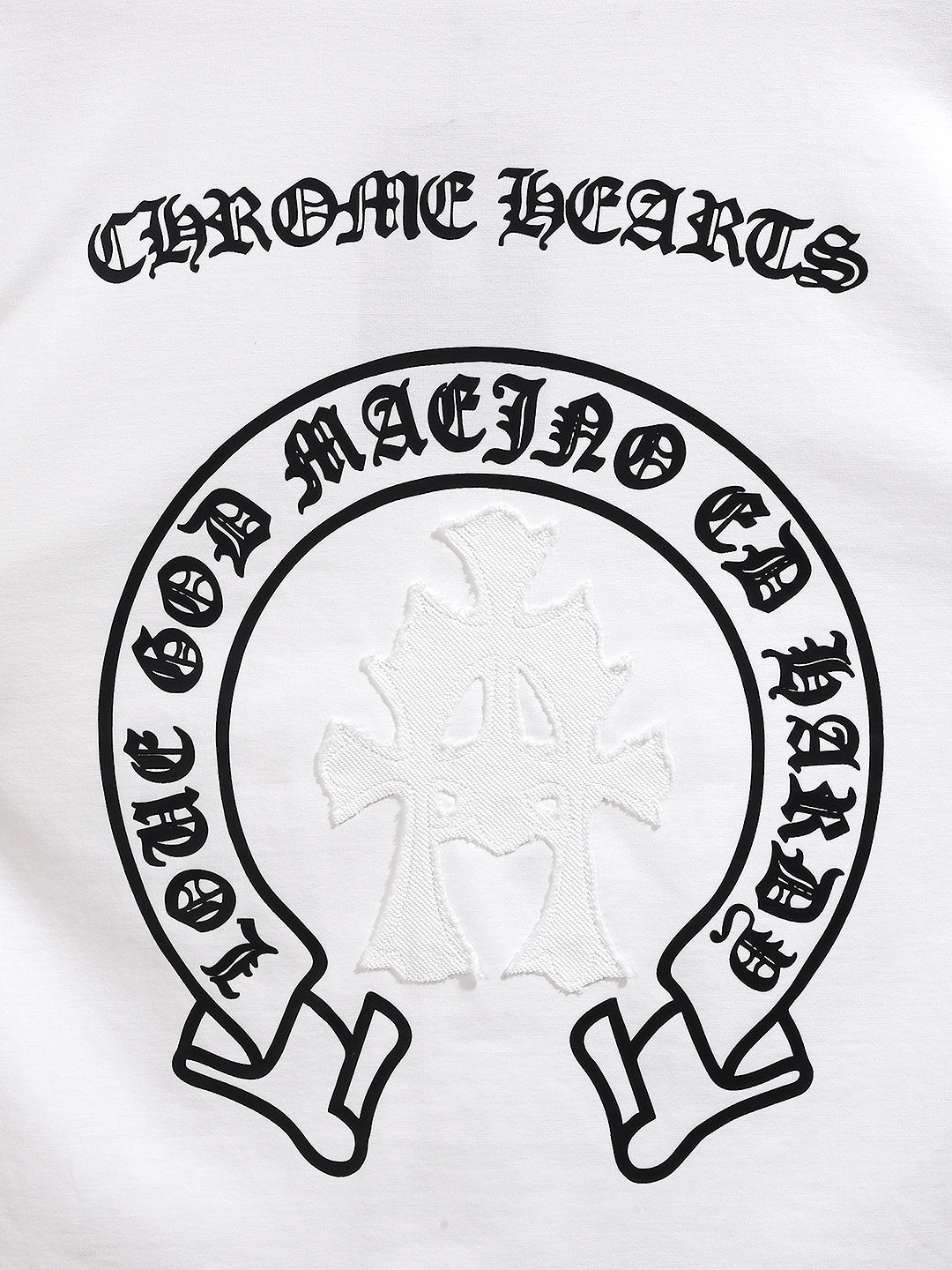 Men's White Relaxed Fit Embroided 240 GSM Casual T-Shirt