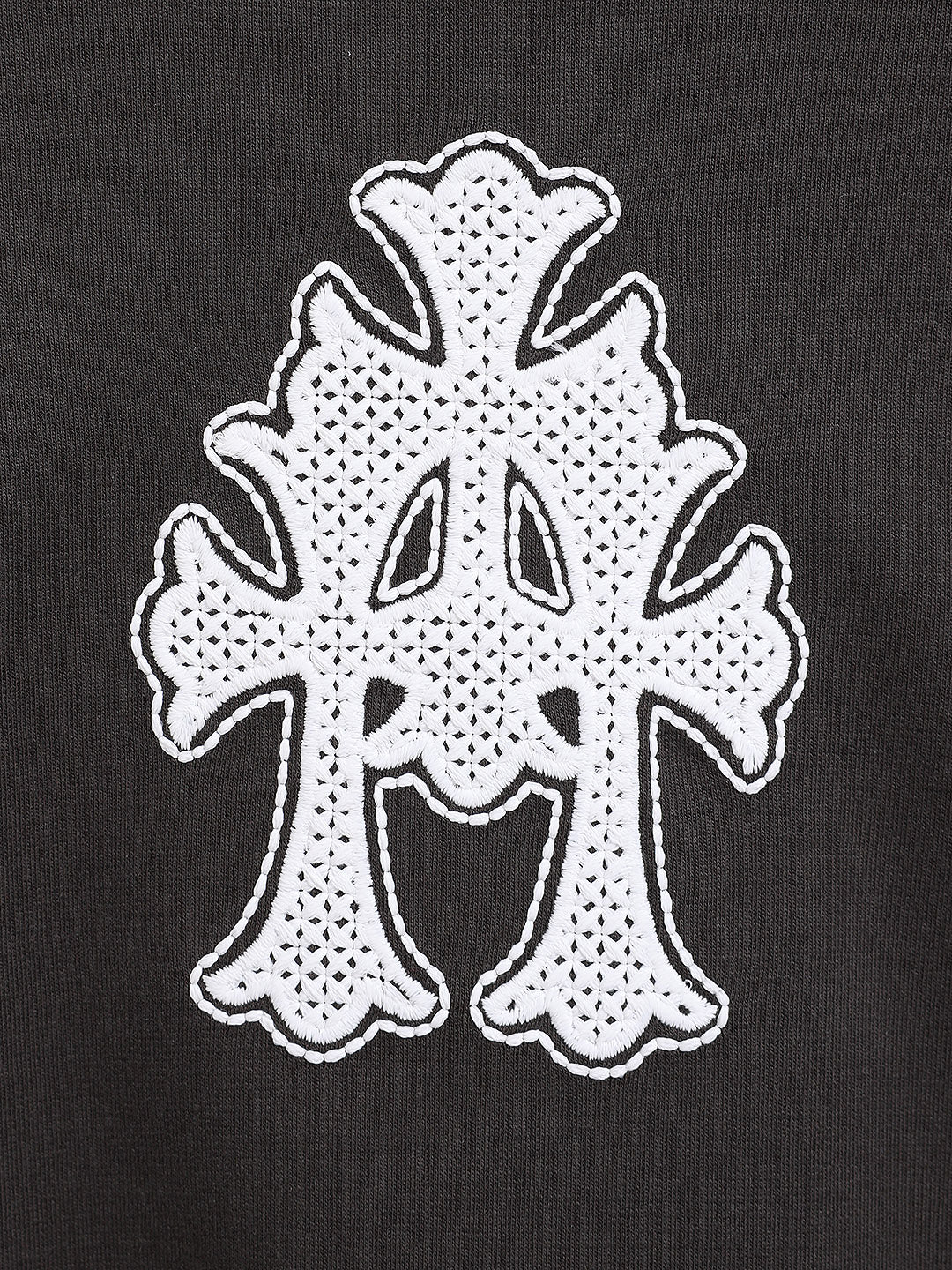 Men's Grey Relaxed Fit Embroided 240 GSM Casual T-Shirt