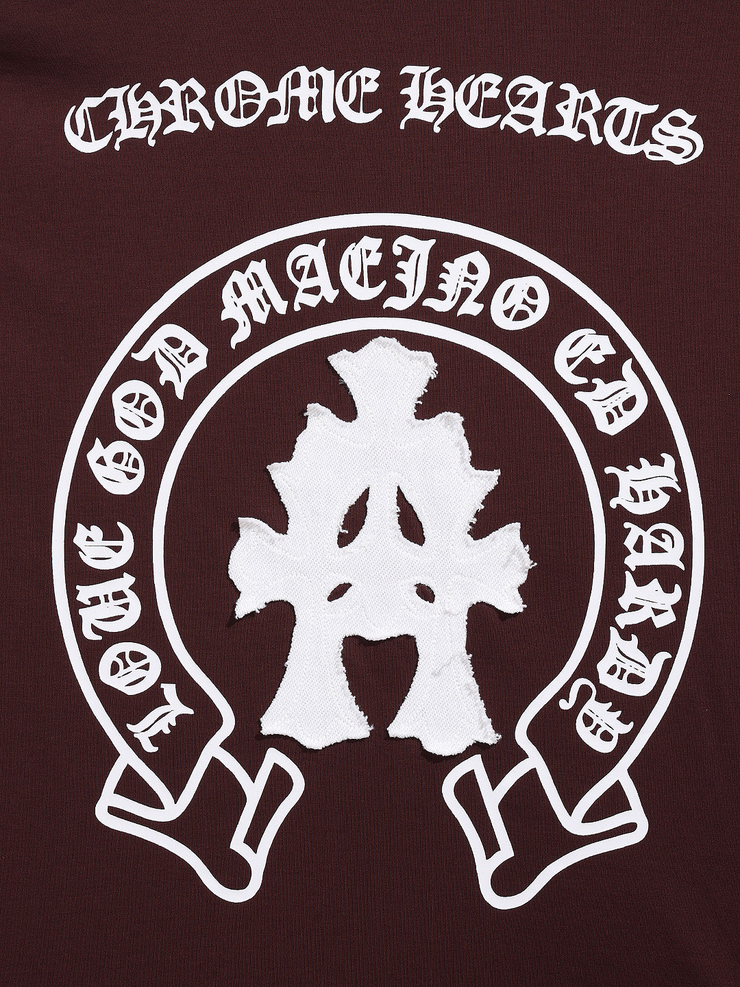 Men's Maroon Relaxed Fit Embroided 240 GSM Casual T-Shirt