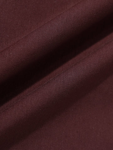 Men's Maroon Relaxed Fit Embroided 240 GSM Casual T-Shirt