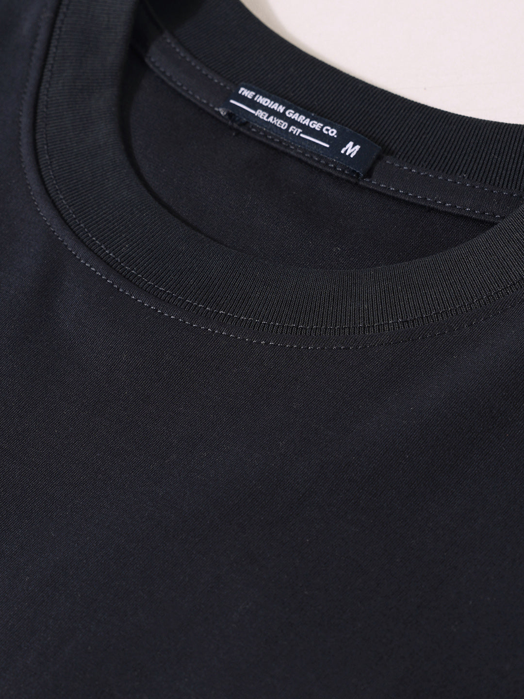 Men's Blue Relaxed Fit Embroided 240 GSM Graphic  T-Shirt