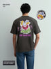 Men's Grey Relaxed Fit Embroided 240 GSM Graphic  T-Shirt