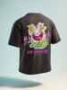 Men's Grey Relaxed Fit Embroided 240 GSM Graphic  T-Shirt