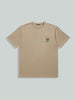 Men's Beige Relaxed Fit Embroided 240 GSM Graphic  T-Shirt