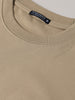 Men's Beige Relaxed Fit Embroided 240 GSM Graphic  T-Shirt