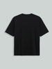 Men's Black Relaxed Fit Embroided 240 GSM Casual T-Shirt