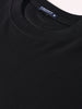 Men's Black Relaxed Fit Embroided 240 GSM Casual T-Shirt