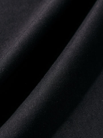 Men's Black Relaxed Fit Embroided 240 GSM Casual T-Shirt