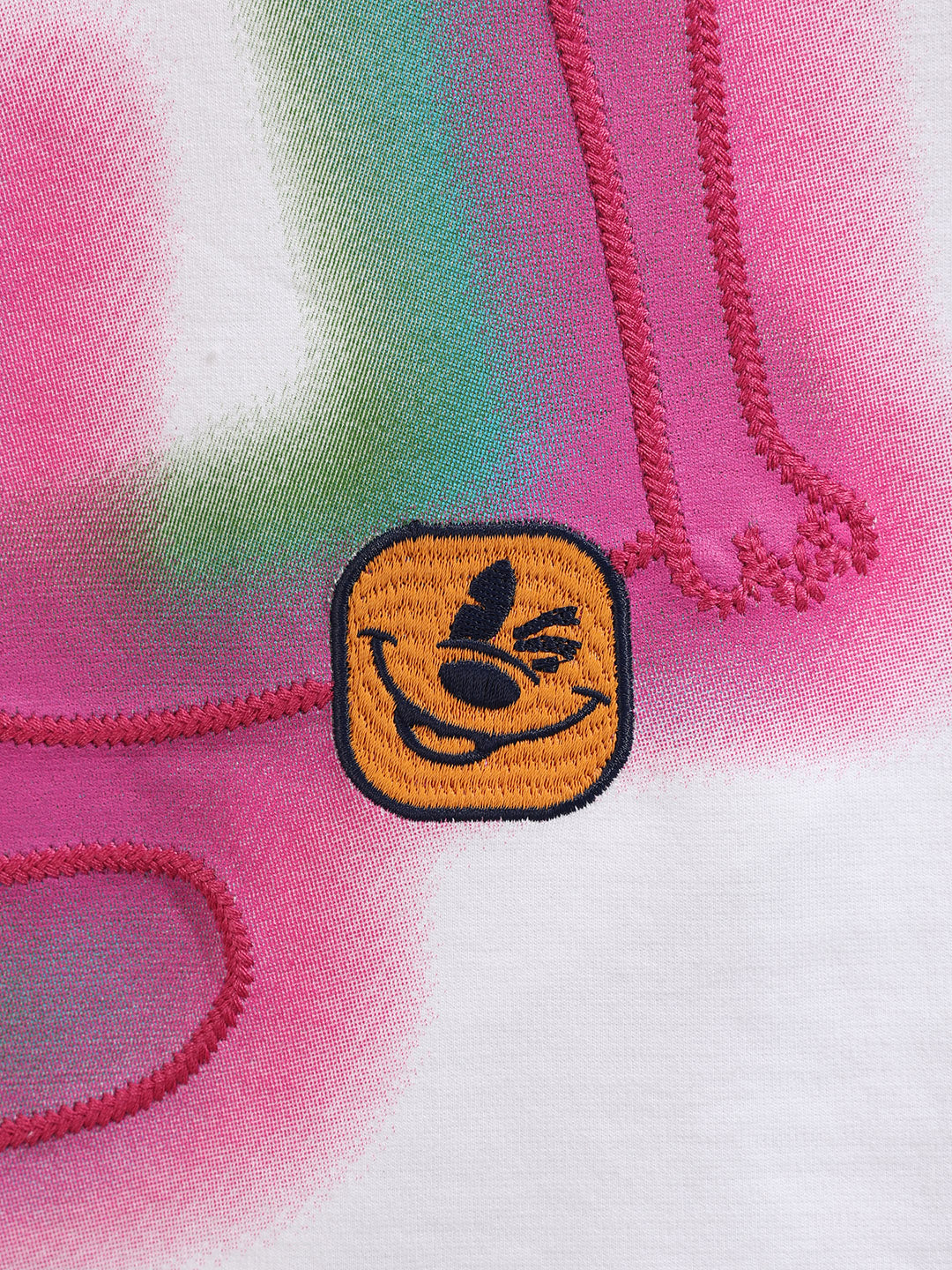 Men's White Relaxed Fit Embroided 240 GSM Casual T-Shirt