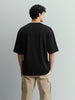 Men's Black Relaxed Fit Embroided 240 GSM Casual T-Shirt