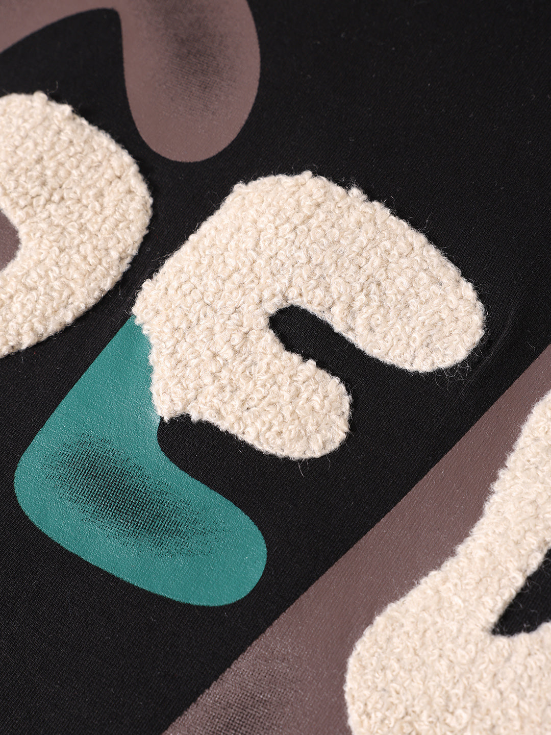 Men's Black Relaxed Fit Embroided 240 GSM Casual T-Shirt