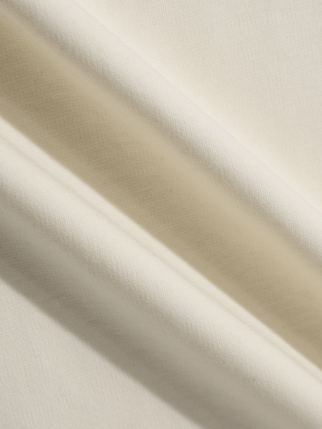 Men's Cream Relaxed Fit Embroided 240 GSM Casual T-Shirt