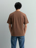 Men's Brown Relaxed Fit Embroided 240 GSM Casual T-Shirt